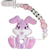 Bunny Silicone Teether Chewing Toy Pacifier Clip VARIENT