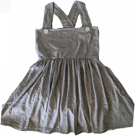 Suspender Grey Jumper Skirt Dress