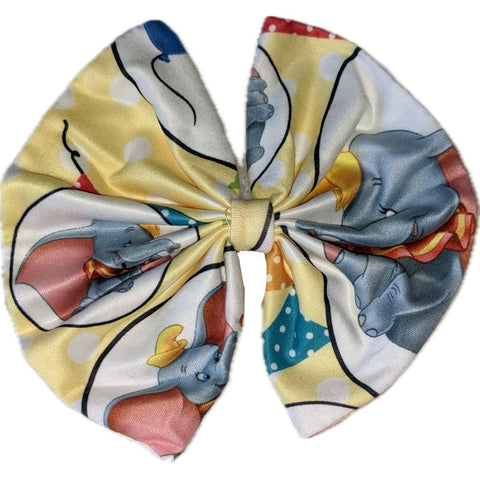 Flying Elephant Fabric Hair Bow