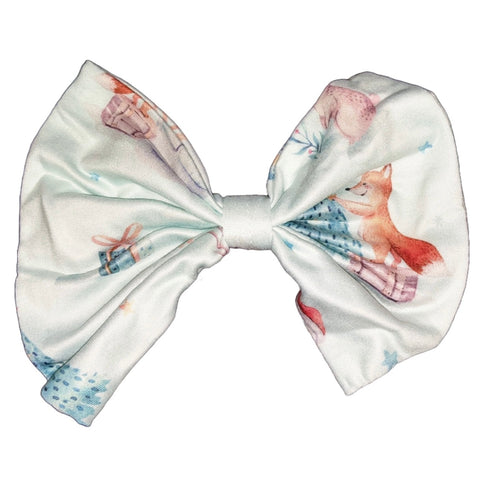 Fox & Rabbit Winter Fabric Hair Bow *