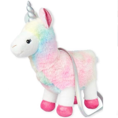 Plush Faux Fur Llamacorn Backpack Bag