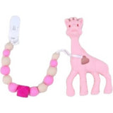 Giraffe Silicone Teether Chewing Toy Pacifier Clip VARIETY