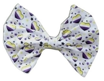 Non-Binary Hearts Large Hair Bow