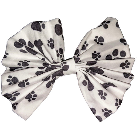 Puppy Paws & Bones Fabric Hair Bow ^