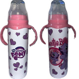 Purple Pony 8oz Stainless Steel Bottle With Handle