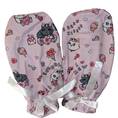 Princess Kitty Love Pink Adult Mittens