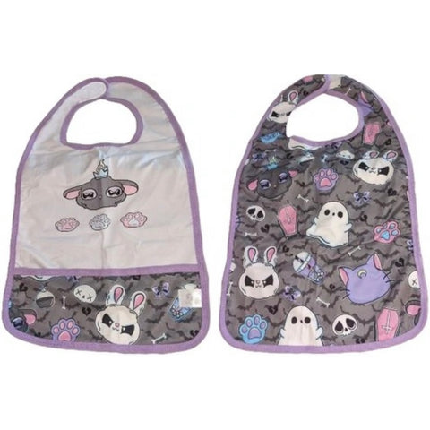 Kawaii Goth Double Sided Bib with Pocket