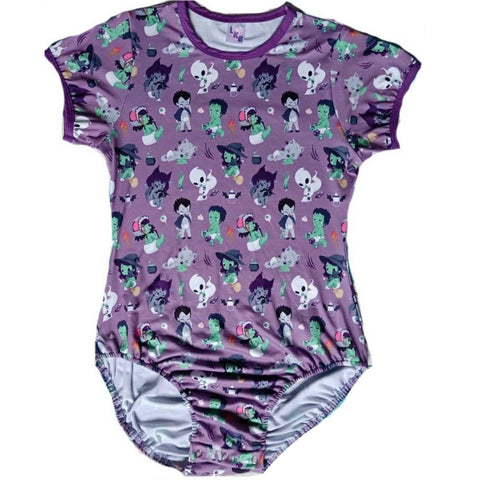 Tiny Terrors Bodysuit Purple XXS Only