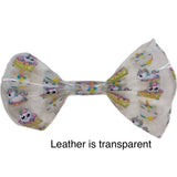 Unicorn Synthetic Leather Hair Bow