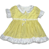 Baby Yellow & White BabyDoll Dress Embroidered