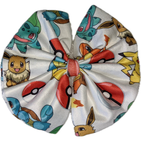 Poke Game Fabric Hair Bow