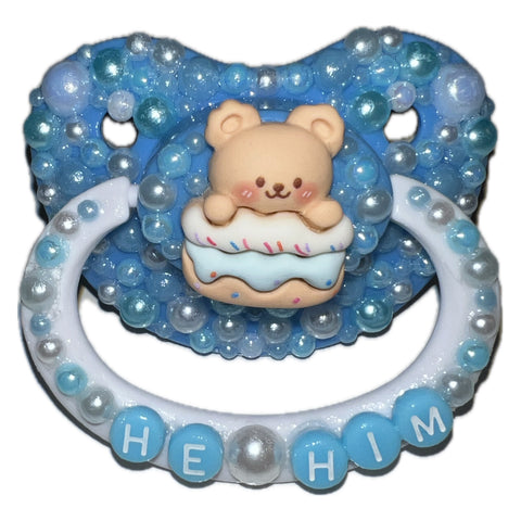 Blue He/Him Deluxe Custom Pacifier