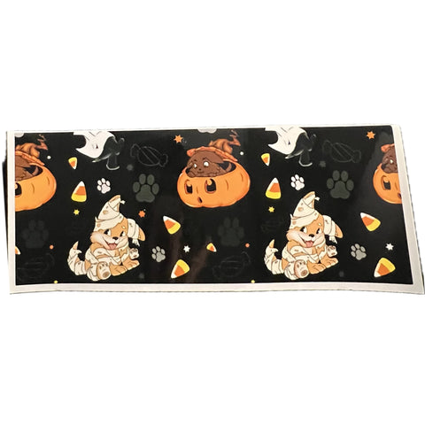 Trick & Treat Kitty Puppy Vinyl Landing Strips Adult Diaper Sticker