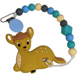 Deer Silicone Teether Chewing Toy Pacifier Clip