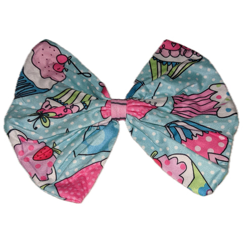 Cupcakes Fabric Hair Bow ^