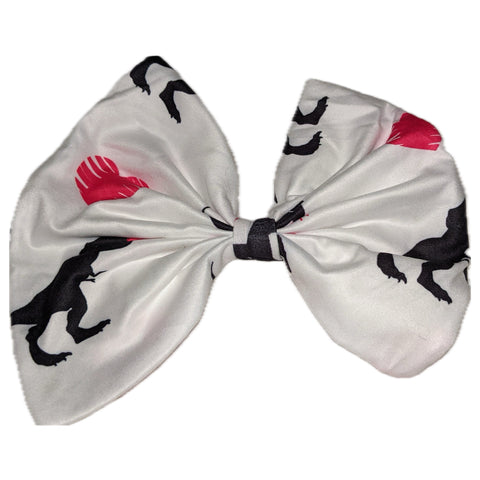 Dinosaur Love Fabric Hair Bow *