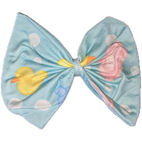 Ducky Bath Time Fabric Hair Bow ^