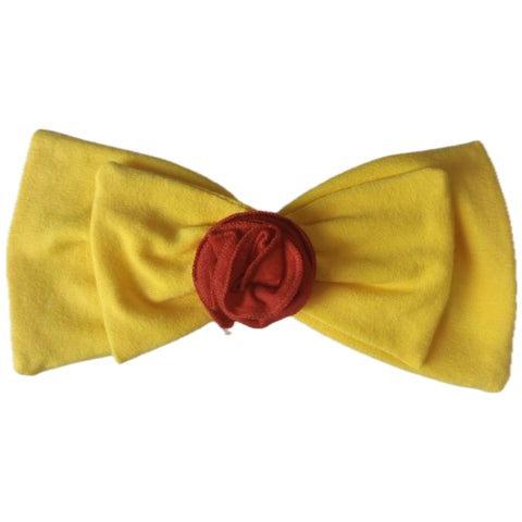 Golden Beauty Princess Fabric Hair Bow *