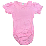 Pink Cotton Collared Bodysuit