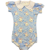 Blue Baby Bunny Collar Bodysuit