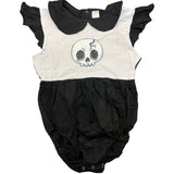 Goth Skull Collar Cotton Bodysuit