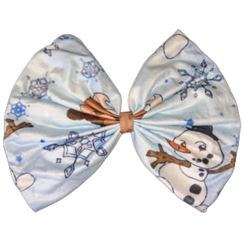 Winter Wonderland Fabric Hair Bow *