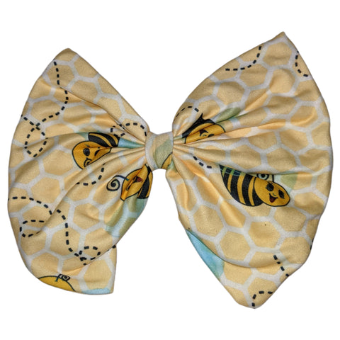 Sweet as Can Bee Fabric Hair Bow