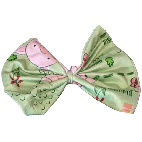 Little Piggy Fabric Hair Bow