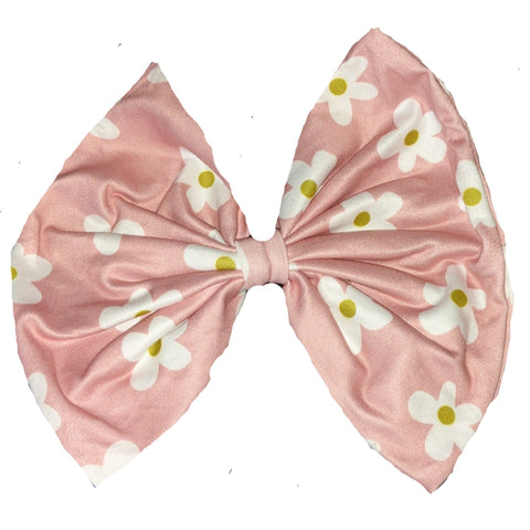 Flowers Fabric Hair Bow