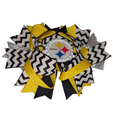 Steelers Football Hair Bow