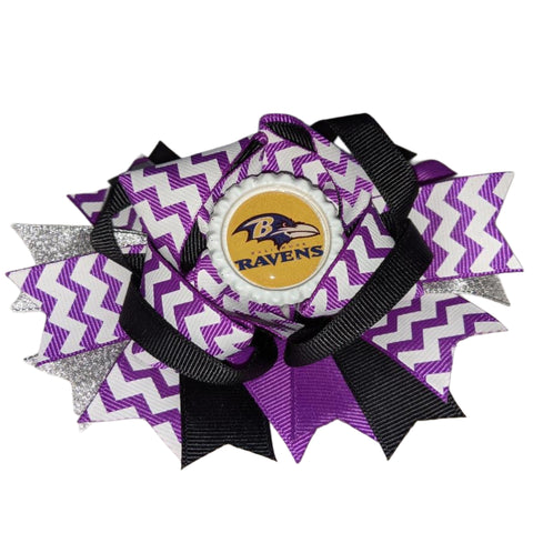 Ravens Football Hair Bow