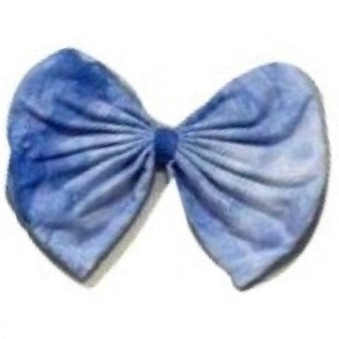 Tie Dye Blue Fabric Hair Bow