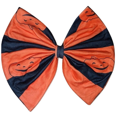 Pumpkin Fabric Hair Bow