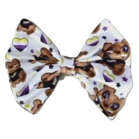 Non-Binary Bear Hair Bow