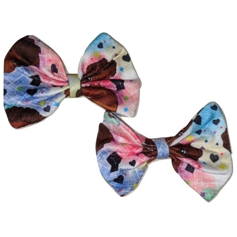 Melanin Babes 2pc Bows Fabric Hair Bow