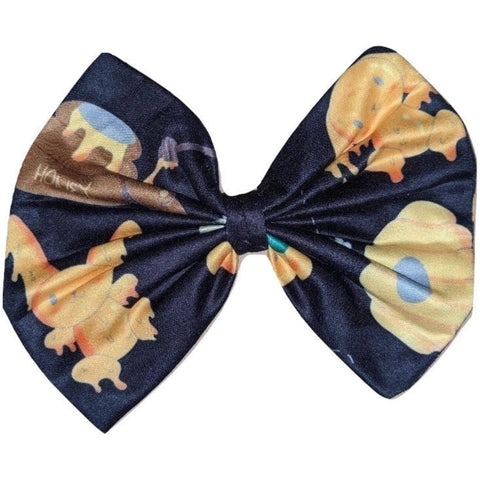 Hunny Bunny Black Fabric Hair Bow