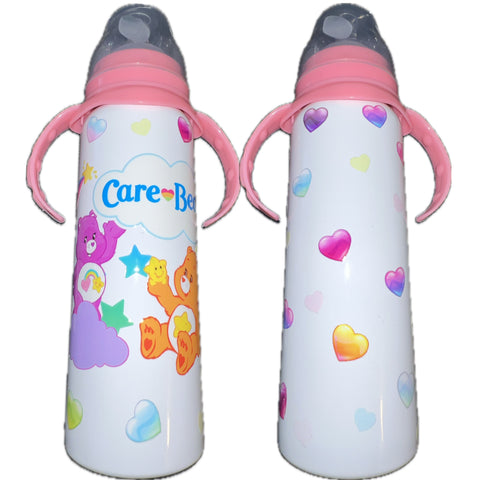 Rainbow Bears 8oz Stainless Steel Bottle