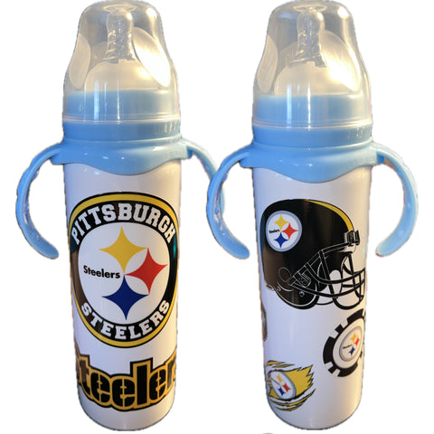 Football 8oz Stainless Steel Bottle