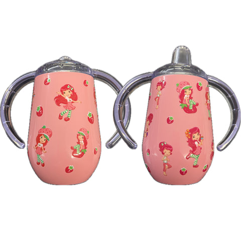 Strawberry Girl 10oz Stainless Steel Sippy Cup