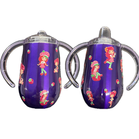 Strawberry Girl 10oz Stainless Steel Sippy Cup