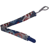 Nautical Sailboat Fabric Pacifier Clips