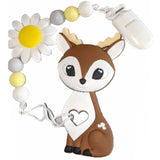 Deer Silicone Teether Chewing Toy Pacifier Clip