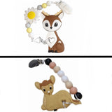 Deer Silicone Teether Chewing Toy Pacifier Clip