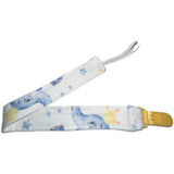 Royal Elephant Fabric Pacifier Clips