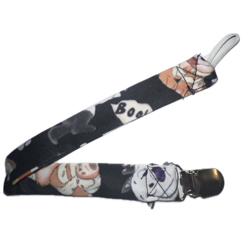 Trick & Treat Kitty Puppy Fabric Pacifier Clips