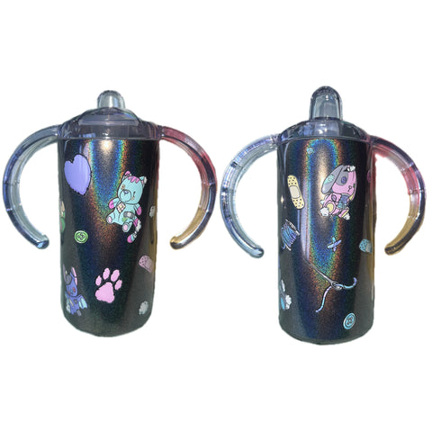 Stitched Up Stuffies 12oz Stainless Steel Sippy Cup With Handle