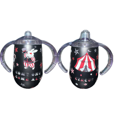 Lil Goth Circus New 10 Ounce Stainless Steel Sippy Training Cup With Handle