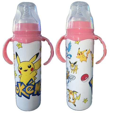 Poke Game 8oz Stainless Steel Bottle With Handle