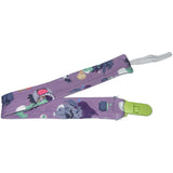 Tiny Terrors Purple Fabric Pacifier Clips