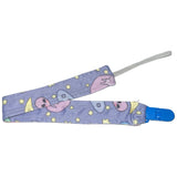 Pastel Aliens Fabric Pacifier Clips